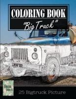 Classic Truck Jumbo Car Sketch Grayscale Photo Adult Coloring Book