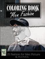 Men Fashion Modern Grayscale Photo Adult Coloring Book