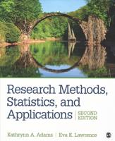 Research Methods, Statistics, and Applications 2E + Adams: Student Study Guide With Ibm(r) Spss(r) 2E