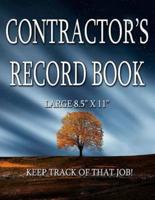 Contractor's Record Book - Large 8.5 X 11