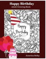 Happy Birthday Adult Coloring Book