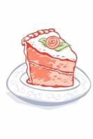 Food Journal Dessert Recipe Baking Cake Slice Peach Rose