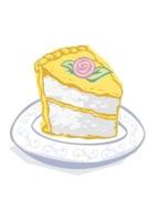 Food Journal Dessert Recipe Baking Cake Slice Yellow Lemon