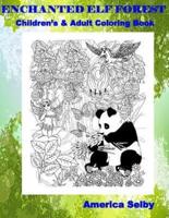 Enchanted Elf Forest Children's and Adult Coloring Book