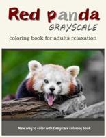 Red Panda Grayscale Coloring Book for Adults Relaxation
