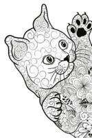 Color My Cover Cat Journal - Floral Kitty