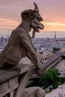 A Gargoyle Watching Over the City of Paris France Journal