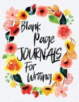 Blank Page Journals for Writing