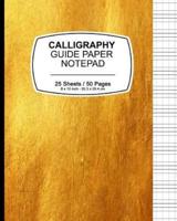 Calligraphy Guide Paper Notebook - Golden Cover