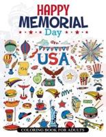 Happy Memorial Day Coloring Book for Adults