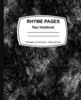 Rhyme Pages Rap Notebook - 100 Page Edition