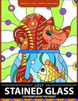 Easy Stained Glass Coloring Book For Adults
