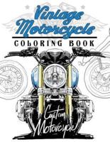 Vintage Motercycle Coloring Book