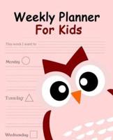 Weekly Planner For Kids -Owl Cover