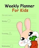 Weekly Planner for Kids -Rabbit Cover