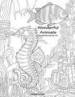 Wonderful Animals Coloring Book for Grown-Ups 1 & 2