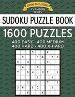 Sudoku Puzzle Book, 1,600 Puzzles - 400 Easy, 400 Medium, 400 Hard and 400 Extra Hard