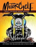 MotorCycle Adult Coloring Book Designs