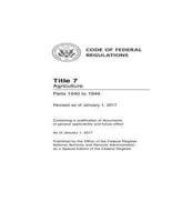 Code of Federal Regulations Title 7 Agriculture Parts 1940 to 1949 Revised as of January 1, 2017