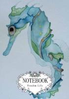 Art Watercolor Sea Horse Notebook