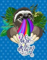 Dare to Dream a Sloth Notebook (A Composition Book, Journal) (8.5 X 11)