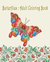 Butterflies Adult Coloring Book