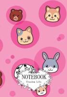 Dog Cat and Bear Pattern Notebook