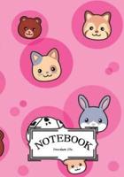 Dog Cat and Bear Pattern Notebook