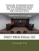 Volum VII Temari Oposicions Cos Advocacia Generalitat Catalunya