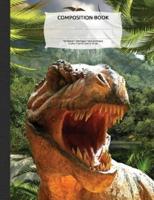 Tyrannosaurus Rex Dinosaur Composition Notebook, Dotted Grid Journal Paper
