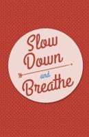 Slow Down and Breath, Red Dot Retro Cover (Composition Book Journal and Diary)