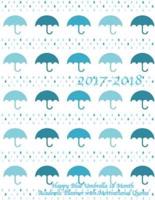 2017-2018 Happy Blue Umbrella 18 Month Academic Planner