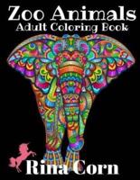 Zoo Animals Adult Coloring Book