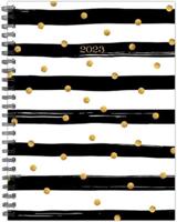 Black and Gold Stripe 6.5 X 8.5 Softcover Weekly Planner