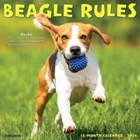 Beagle Rules 2024 12 X 12 Wall Calendar