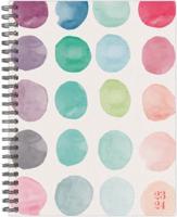 Organic Watercolor Dot Academic 2023-24 8.5 X 11 Softcover Weekly Planner
