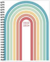 Retro Rainbow Academic 2023-24 6.5 X 8.5 Softcover Weekly Planner