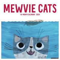 Mewvie Cats 2024 12 X 12 Wall Calendar