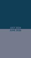 Navy Duotone Academic July 2024 - June 2026 2-Year Pocket Planner