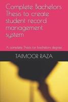 Complete Bachelors Thesis to Create Student Record Management System