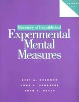 Directory of Unpublished Experimental Mental Measures. V. 1-3