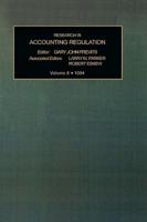 Research in Accounting Regulation Vol 8 1994