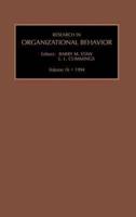 Research in Organizational Behavior: An Annual Series of Analytical Essays & Critical Reviews