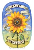 Joyful Sunflower Birthday Pull Out Card Book