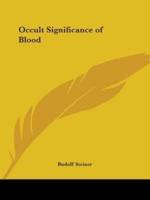 Occult Significance of Blood