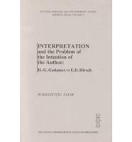 Interpretation and the Problem of the Intention of the Author