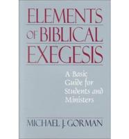 Elements of Biblical Exegesis