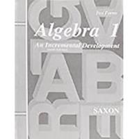 Saxon Algebra 1 Tests Only Third Edition