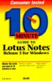 10 Minute Guide to Lotus Notes for Windows