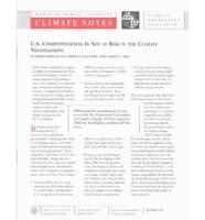 U.S. Competitiveness Is Not at Risk in the Climate Negotiations
